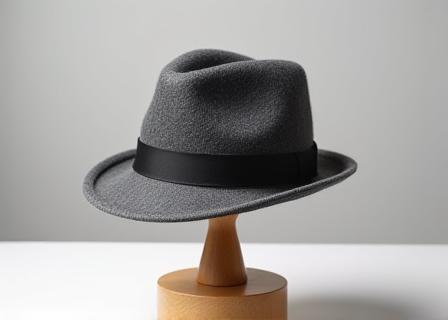 Trilby in lana grigia